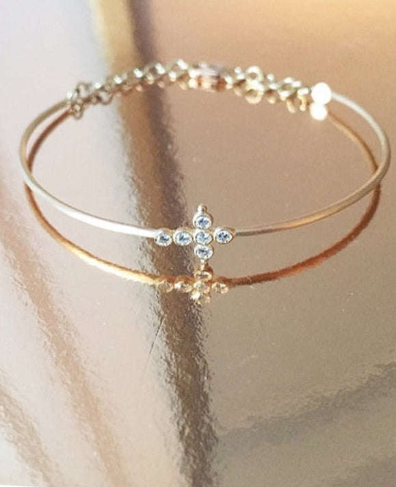 Aimée Aimer Petit AA Jonc or jaune diamants medium 0,18 ct