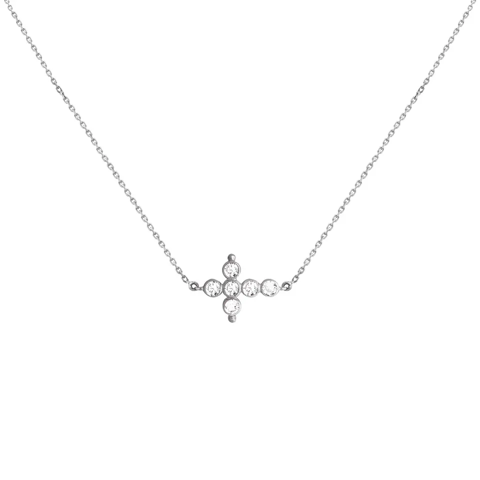 Aimée Aimer Petit AA collier or blanc diamants taille unique