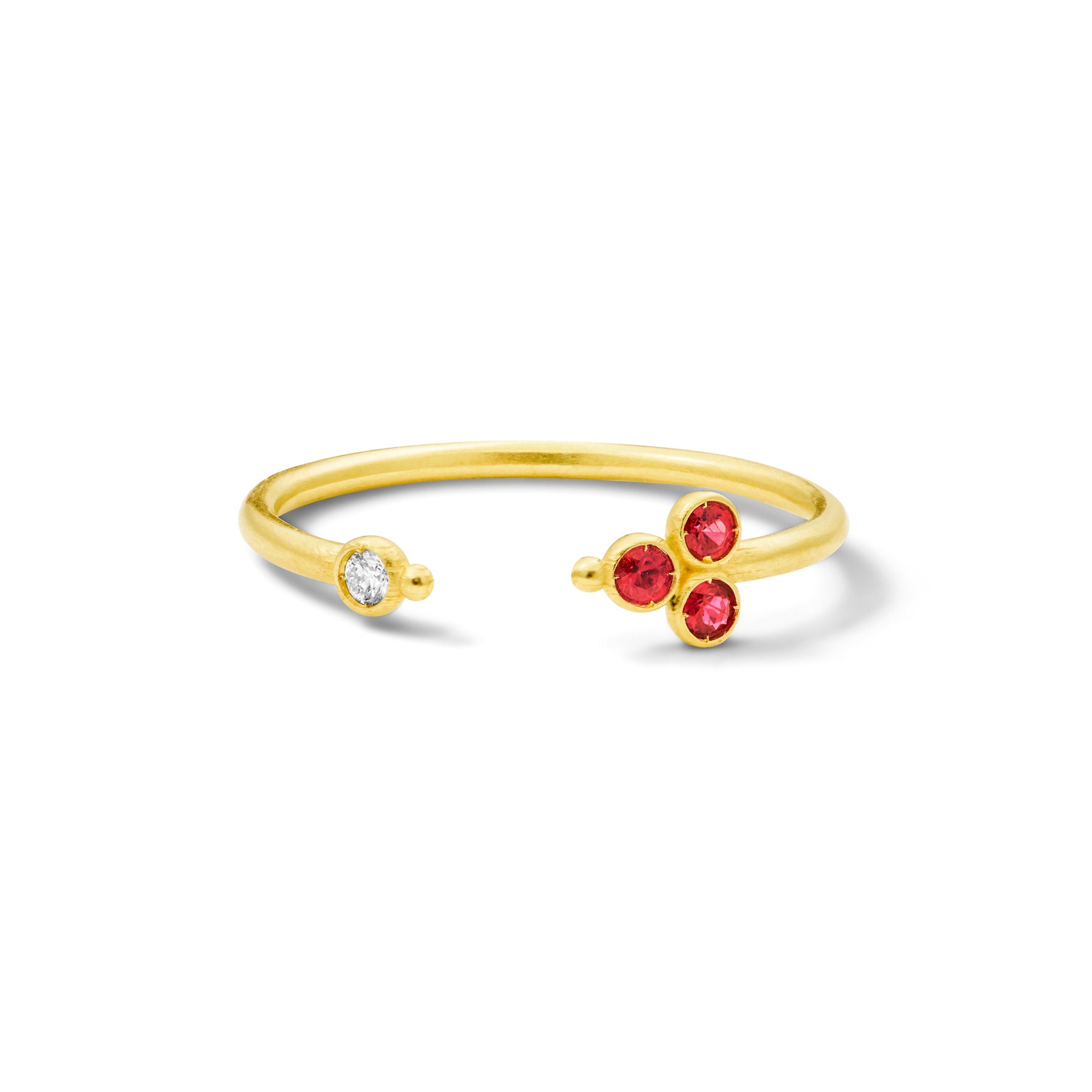 Aimée Aimer Delta bague Open Delta or taille 52 rubis diamant