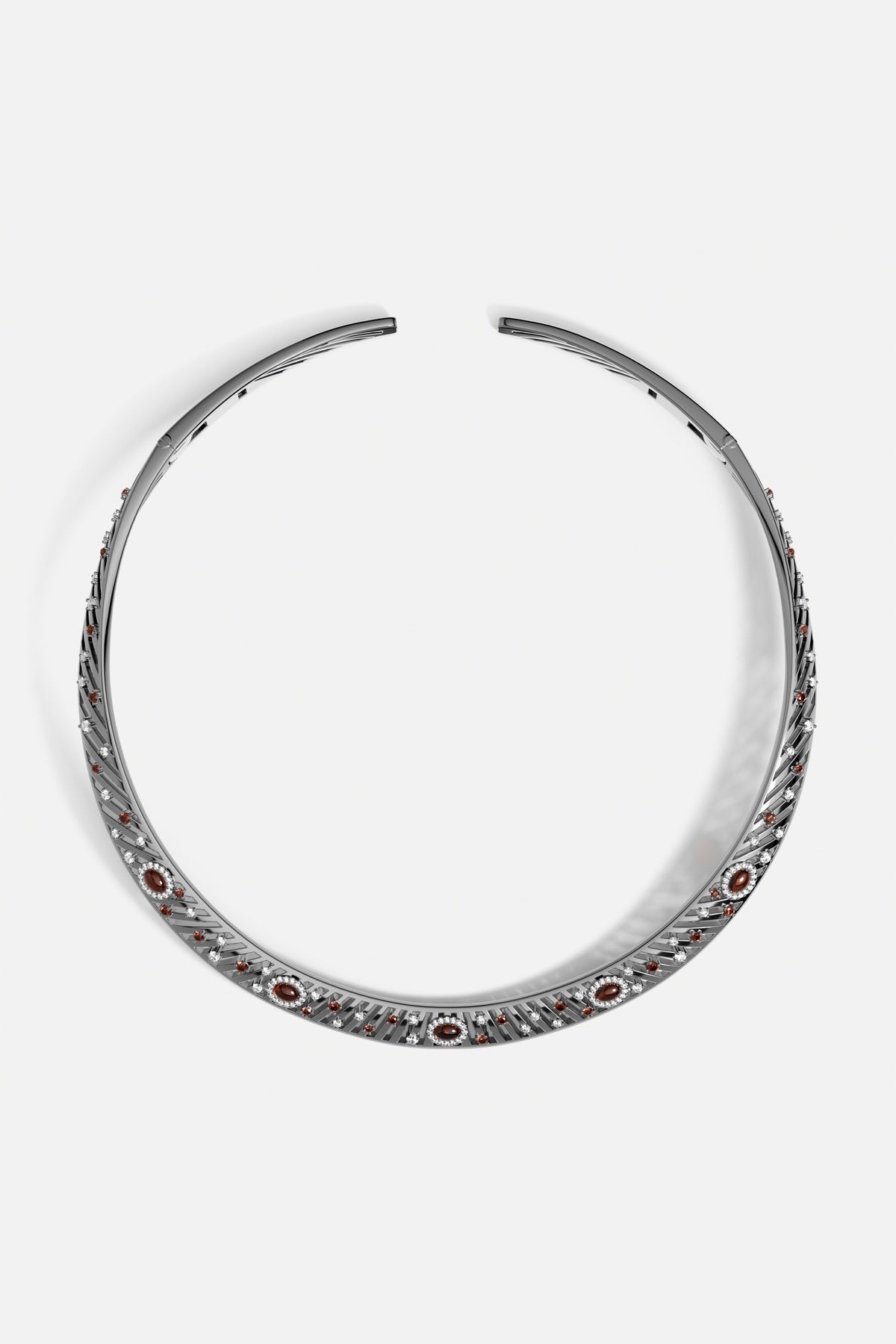 APM Monaco Automne Les Éventails collier choker bordeaux