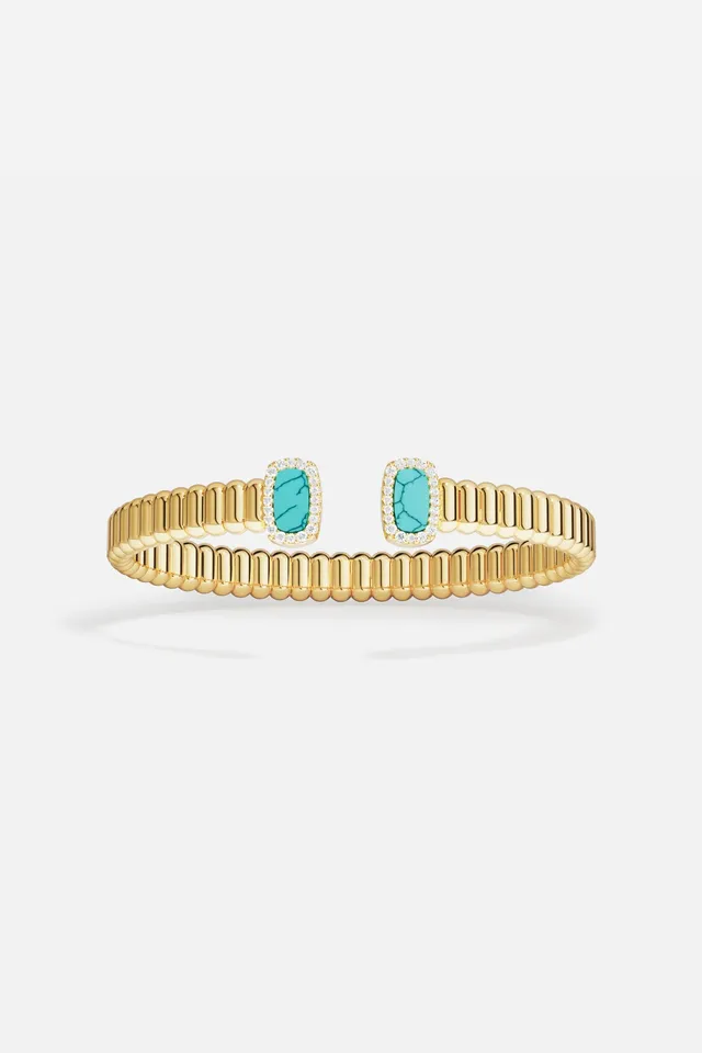 APM Monaco Méditerranée Les Calanques bracelet jonc turquoise
