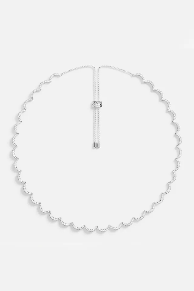 APM Monaco Croisette Vague collier argent ajustable