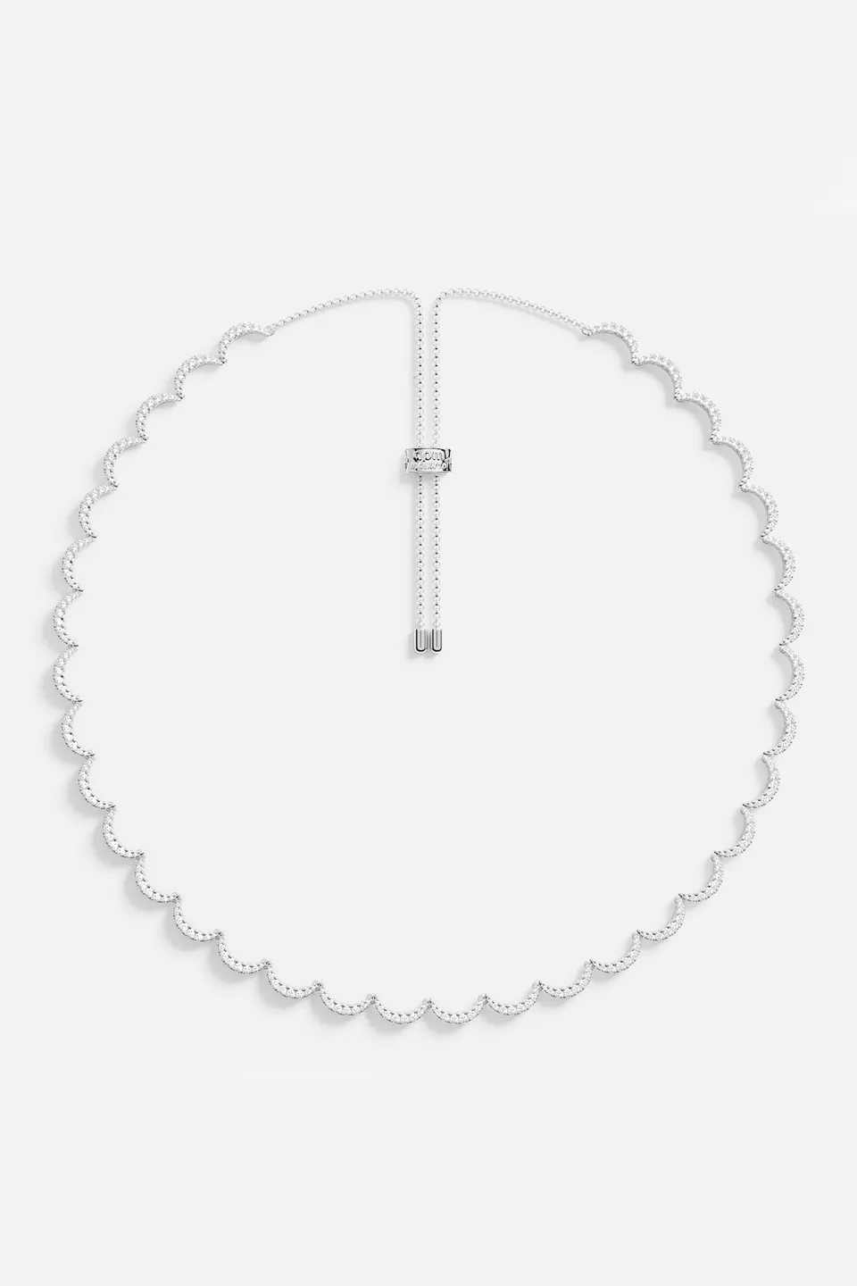 APM Monaco Croisette Vague collier argent ajustable