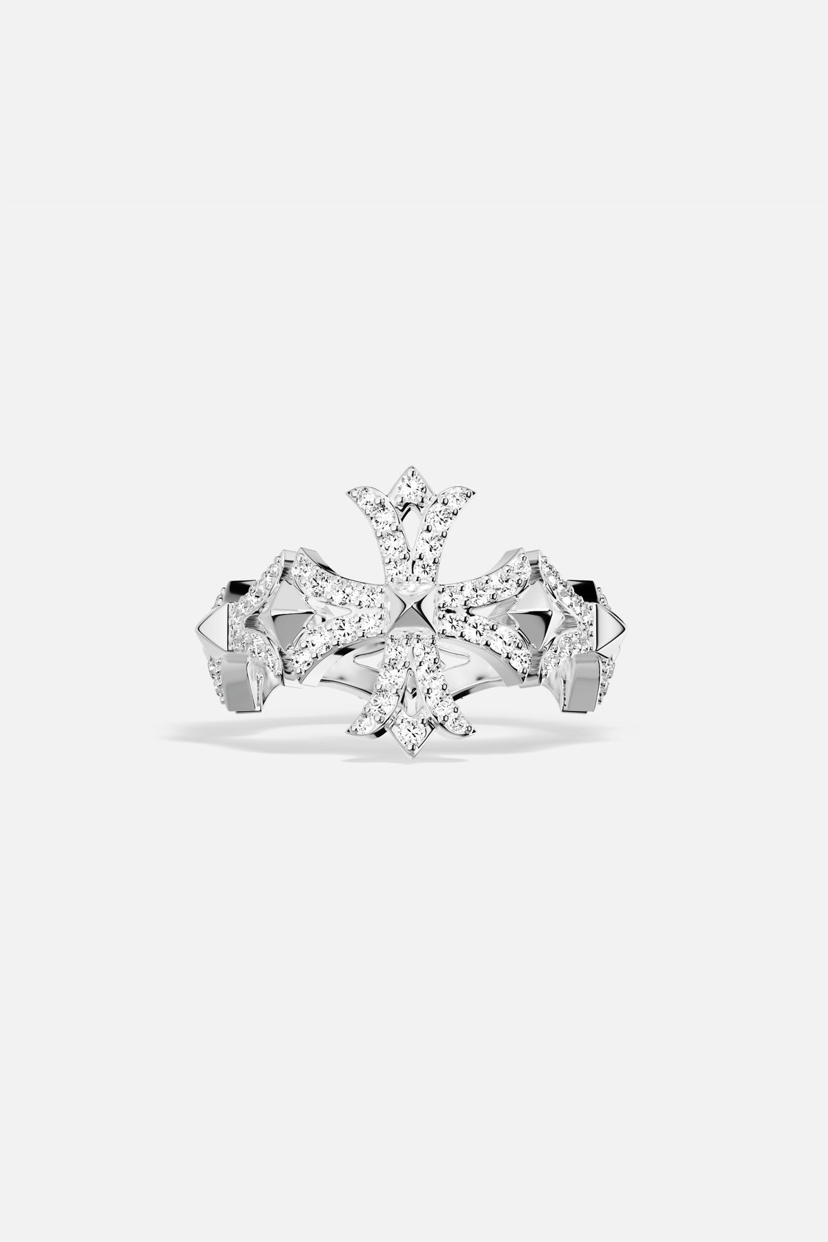APM Monaco Yacht Club Rock bague croix rhodiée taille 50