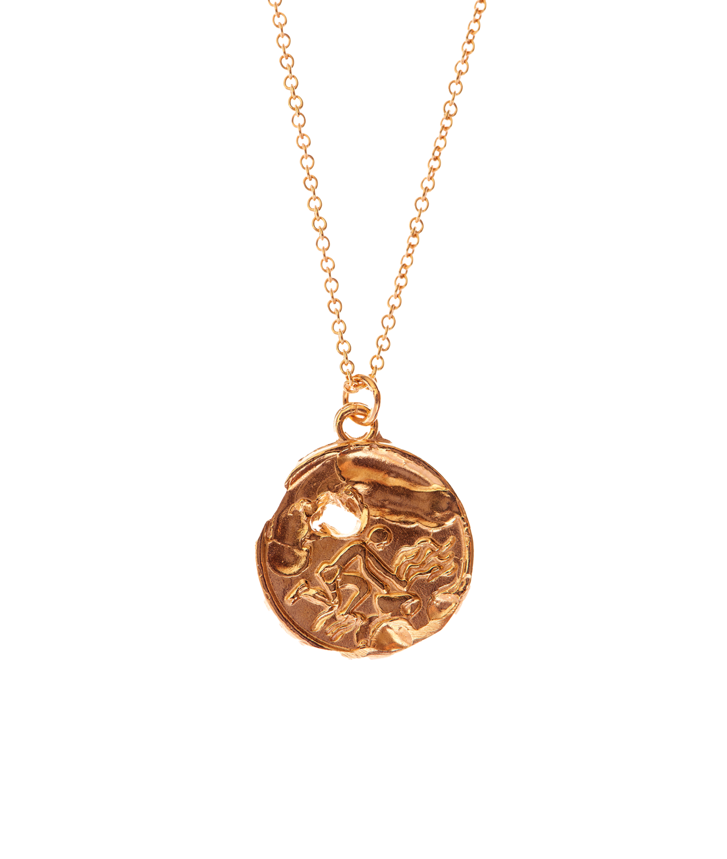 Alighieri Aquarius Medallion collier or verseau