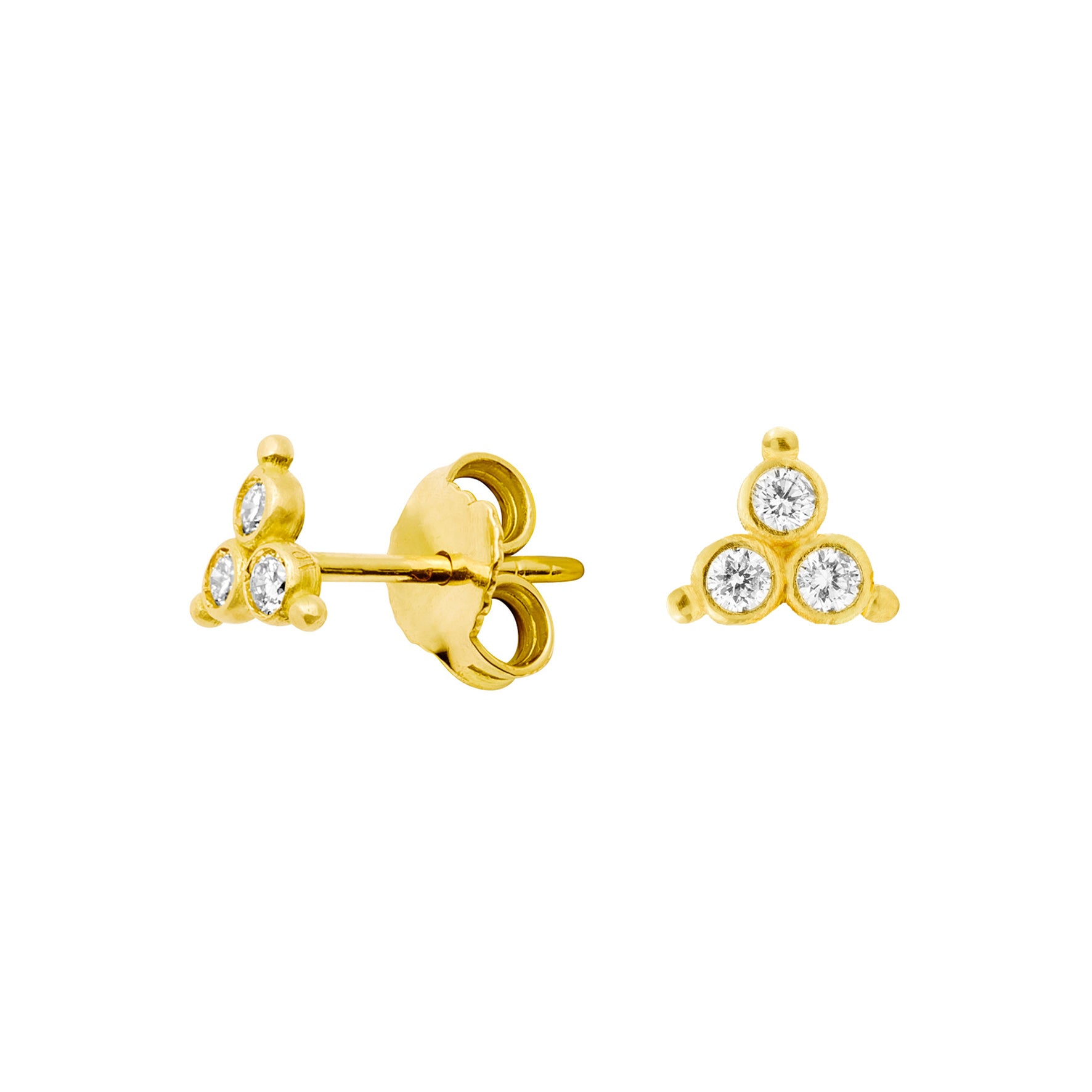 Aimée Aimer Delta puce d'oreille or jaune diamants unité