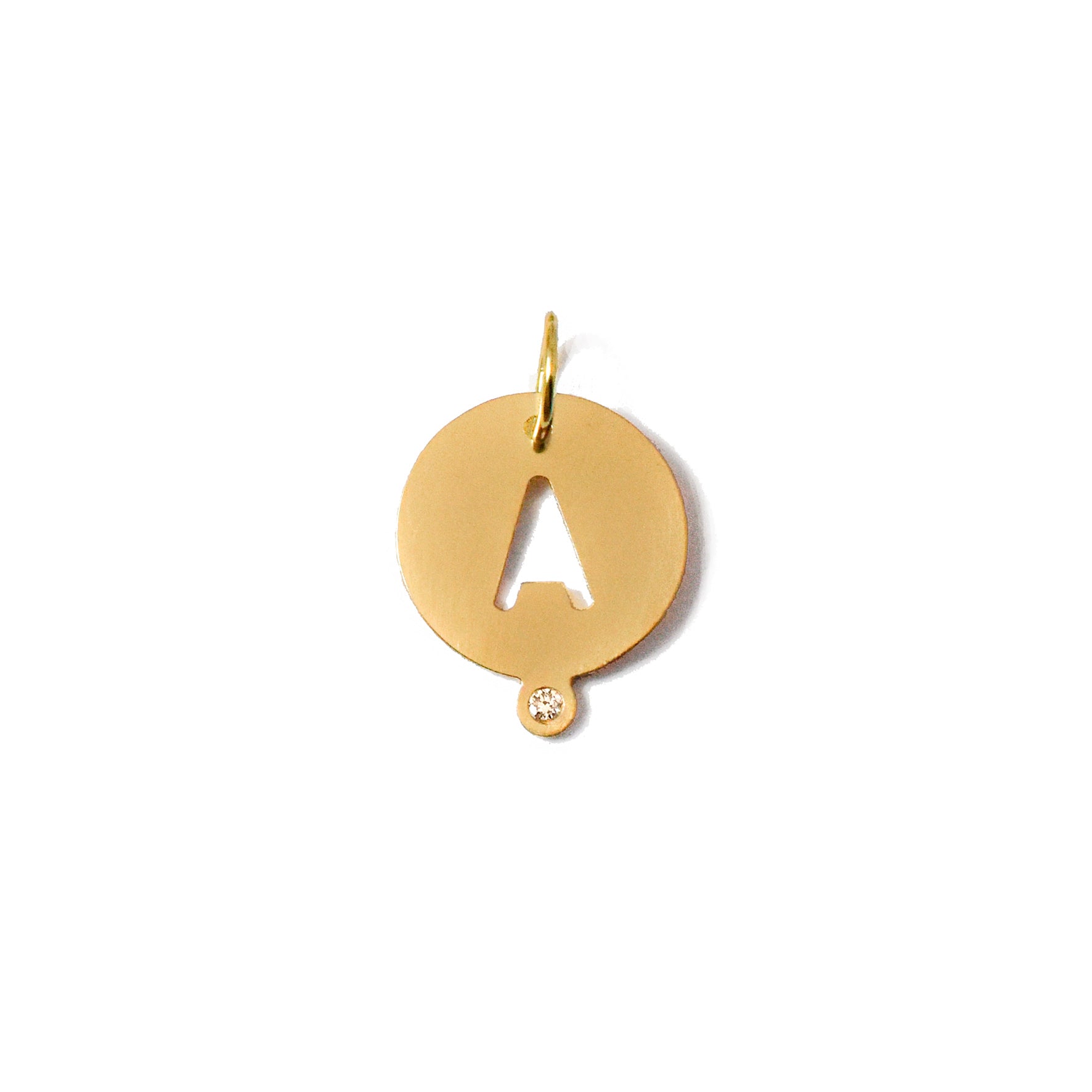 Aimée Aimer Médailles Heureuses médaille lettre or jaune diamant