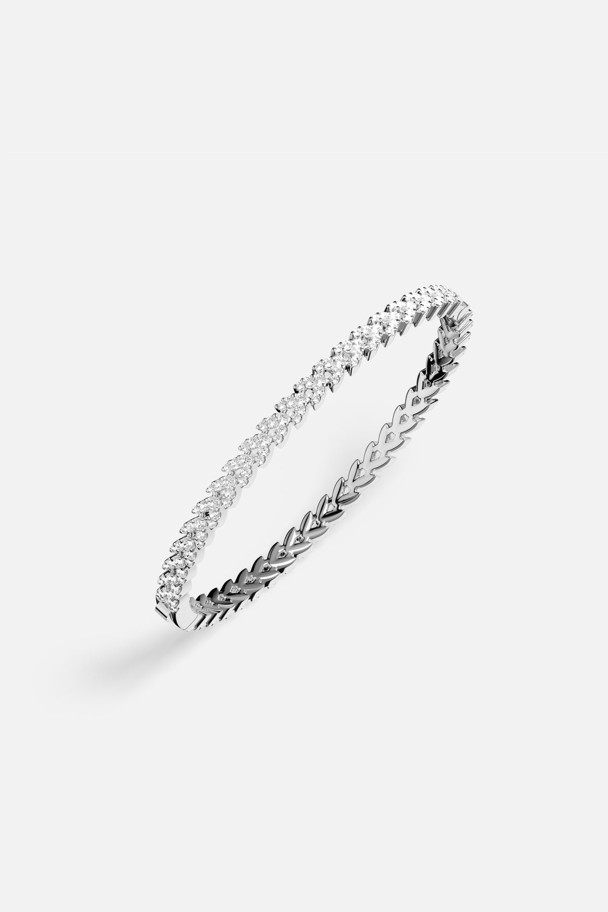 APM Monaco Automne Couture jonc blanc pavé S M