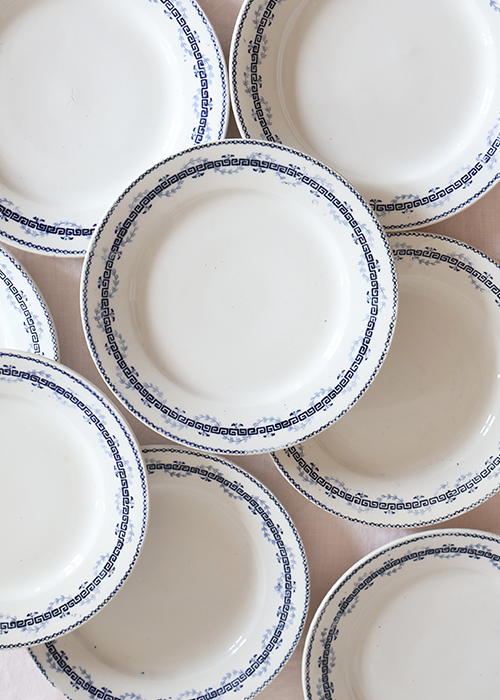 Aimée Aimer Art de la table assiettes Gien Bleu Nuit lot 8
