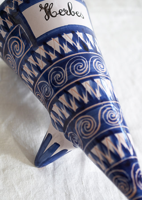 Aimée Aimer Vases bouquetière bleue céramique 21 cm pièce unique