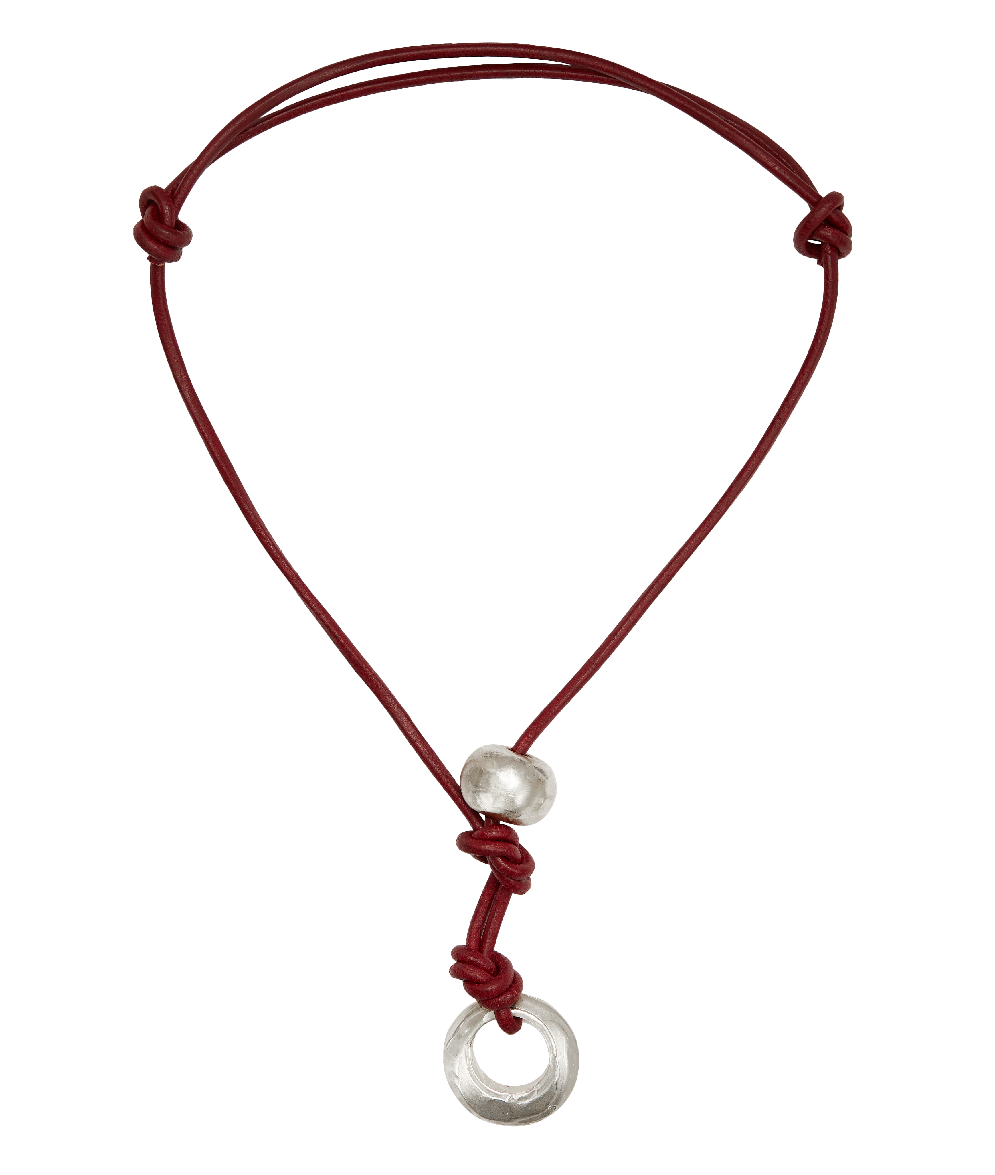 Alighieri Poet's Lens Choker collier cuir bordeaux