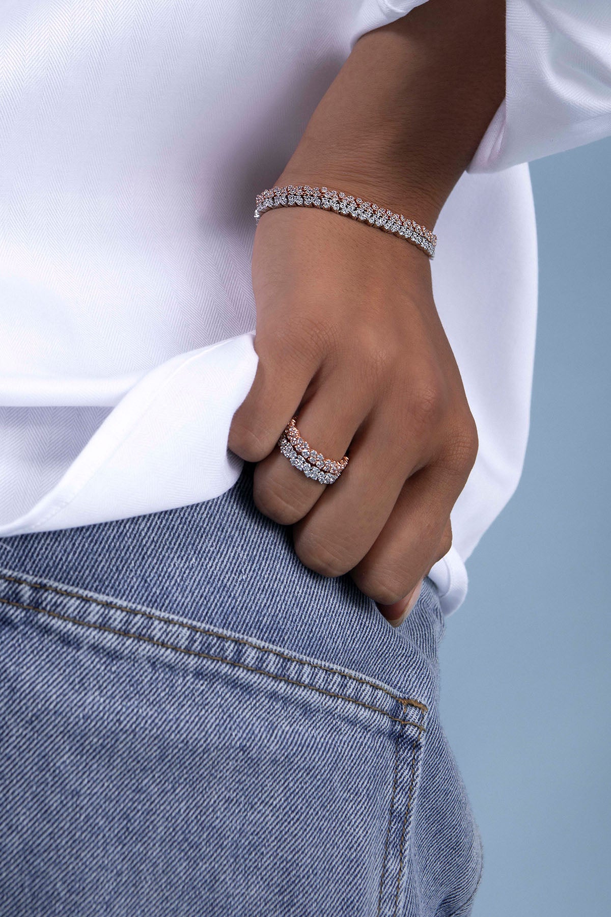 APM Monaco Festival Drop bague argent zirconia taille 52