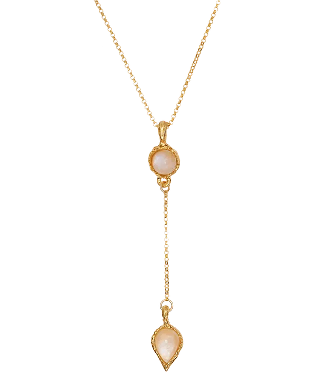Alighieri Bewitching Rocks collier pierre de lune plaqué or