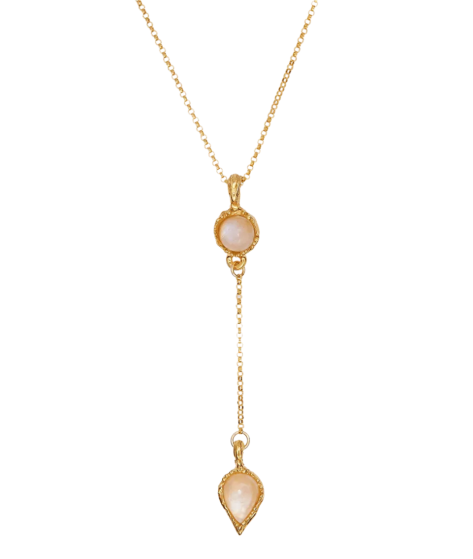 Alighieri Bewitching Rocks collier pierre de lune plaqué or