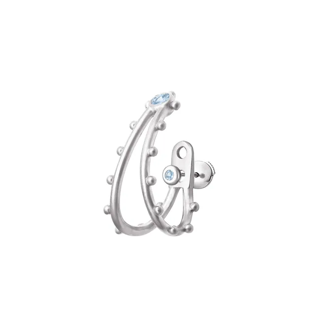 Aimée Aimer BubbleLiane boucle or blanc aigue-marine unité