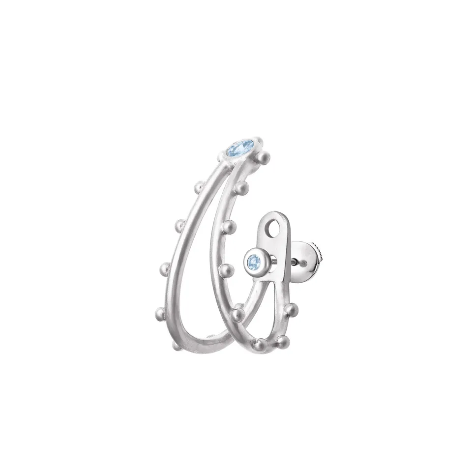 Aimée Aimer BubbleLiane boucle or blanc aigue-marine unité
