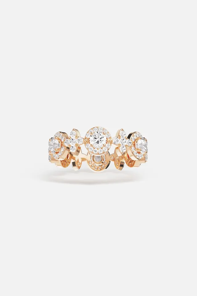 APM Monaco Météorites Glamour bague or rose pavé zircons