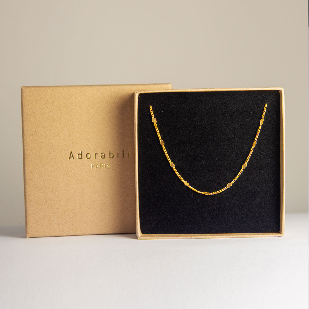 Adorabili Chaîne de cœur collier doré Medium 42 cm