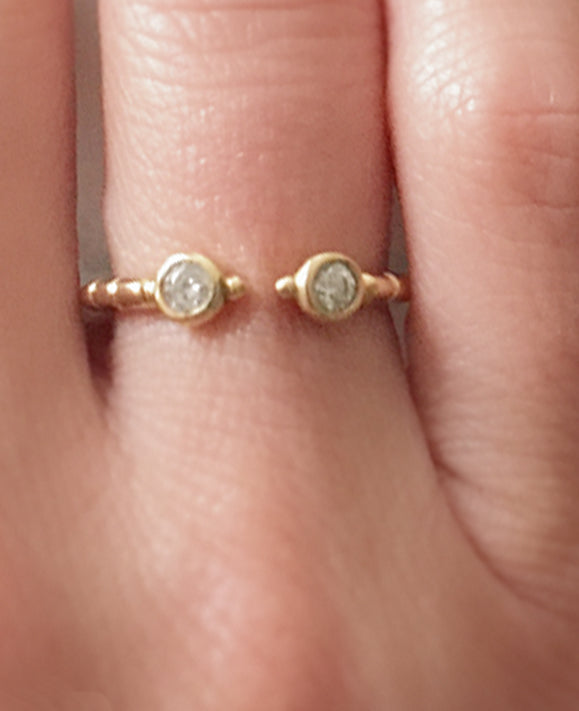 Aimée Aimer Folles Iguazu bague or jaune diamants taille 52