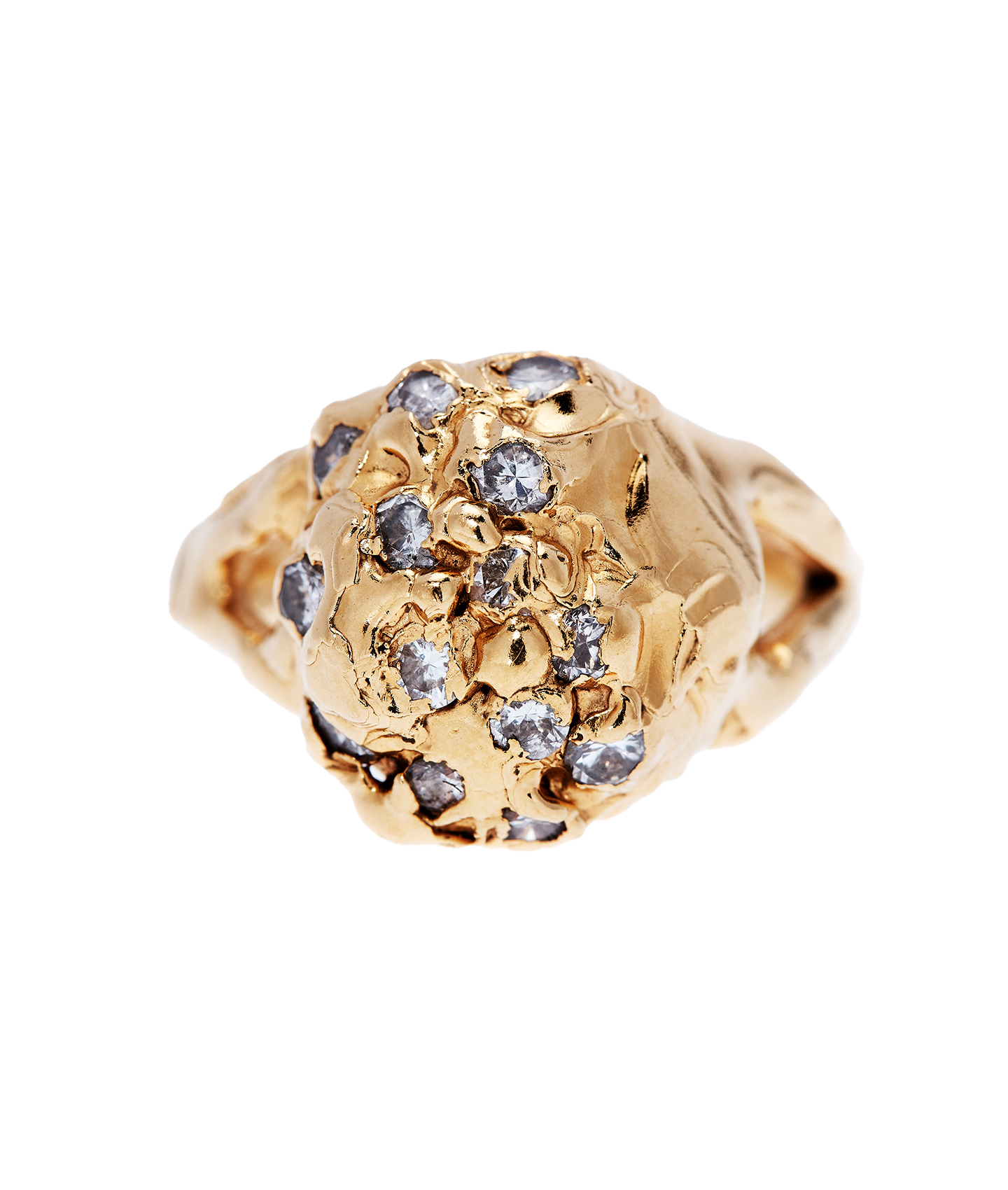 Alighieri Diamond Dome bague or diamants taille M