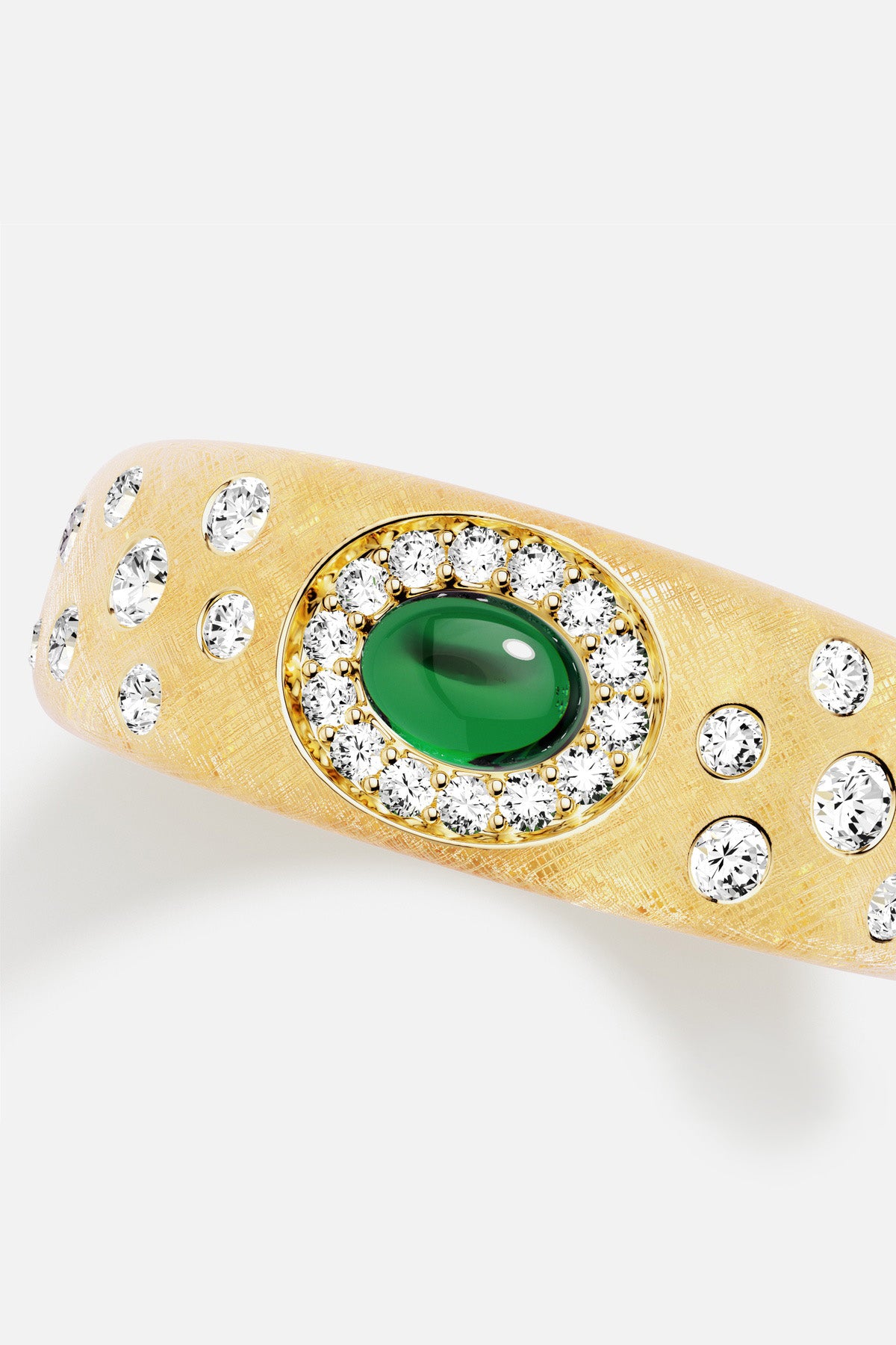 APM Monaco Automne Les Cabochons bague dorée verte