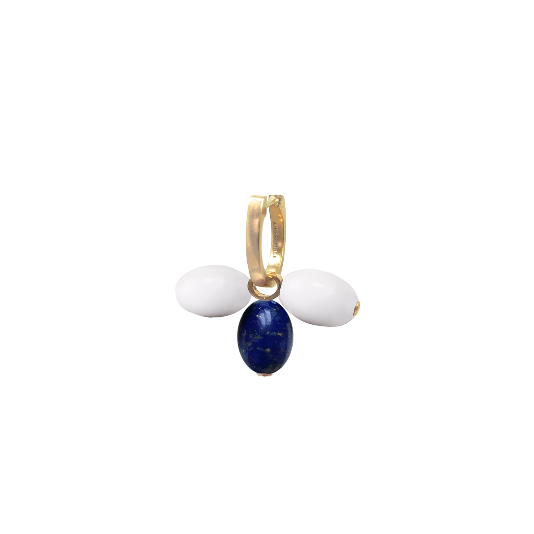 Aimée Aimer Tiare créole or jaune agate lapis à l'unité