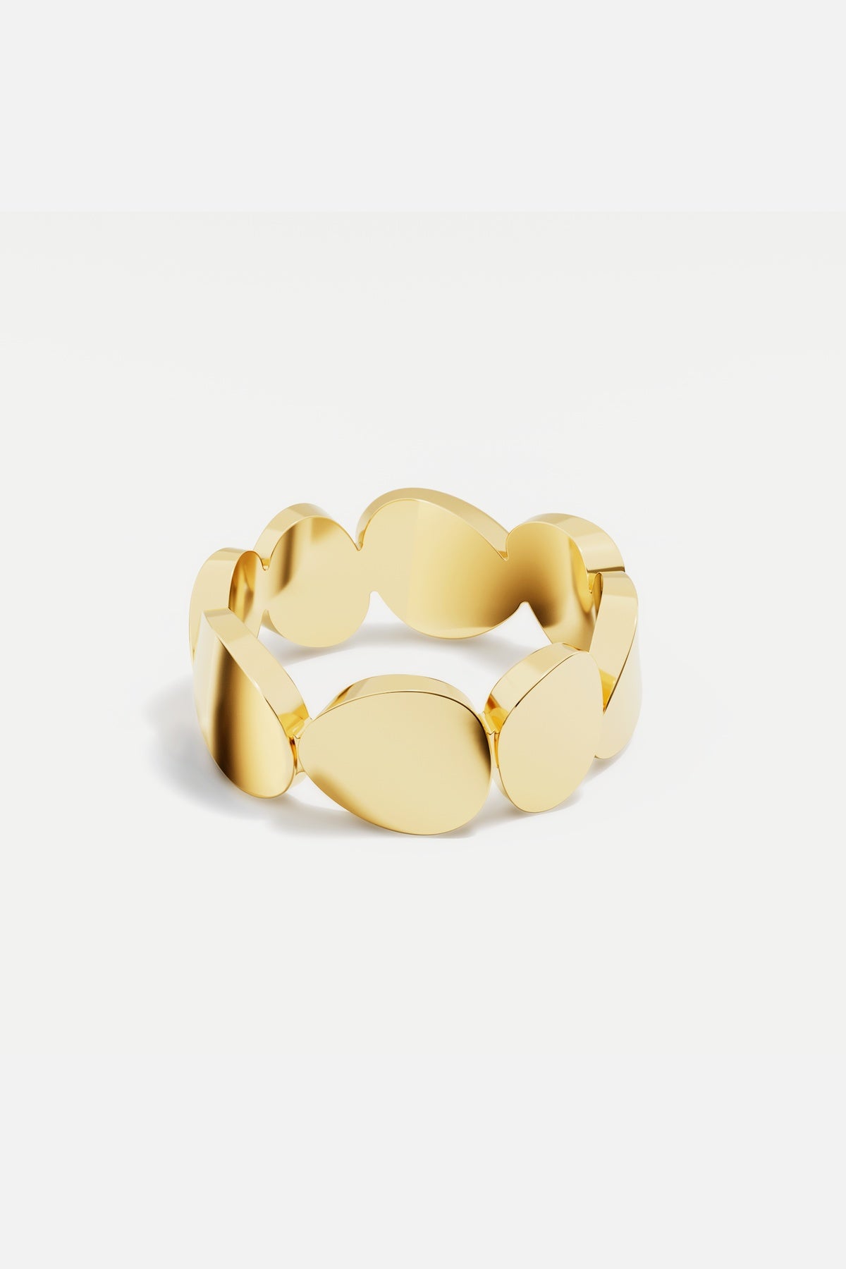 APM Monaco Soleil Galets bague dorée zircon taille 52