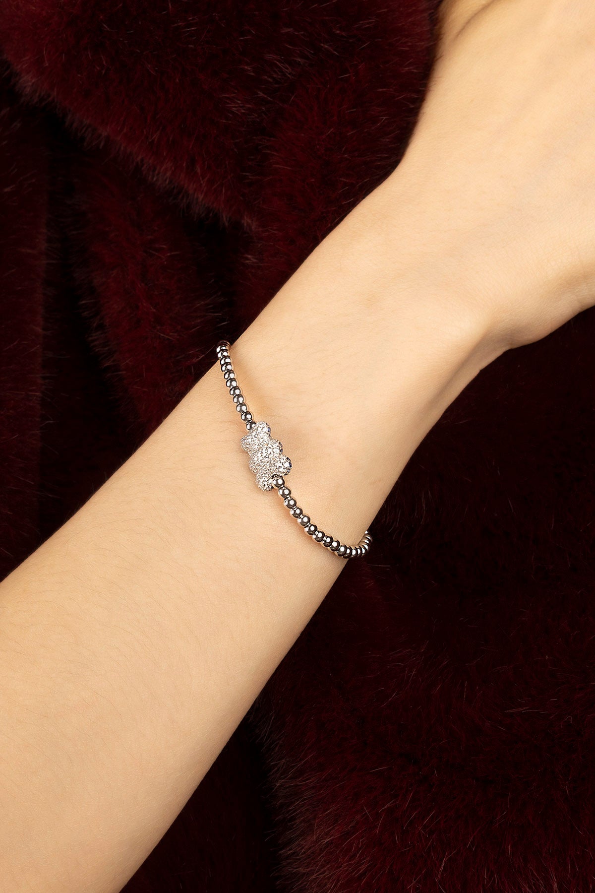 APM Monaco Yummy Baba bracelet souple blanc bleu taille M