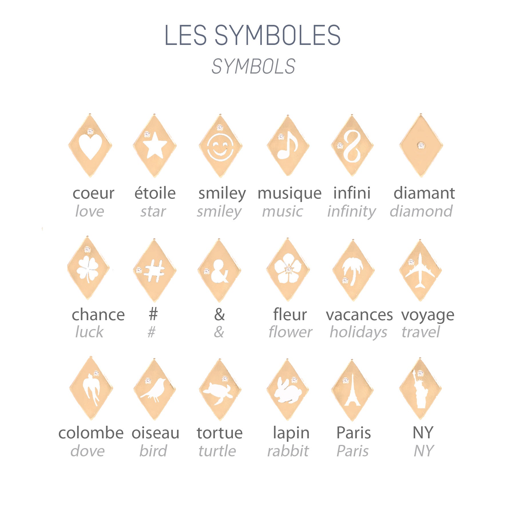 Aimée Aimer Alphabet bague 2 lettres or jaune diamant