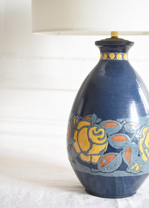 Aimée Aimer Luminaires Lampe Camélia Paul Jacquet céramique bleue