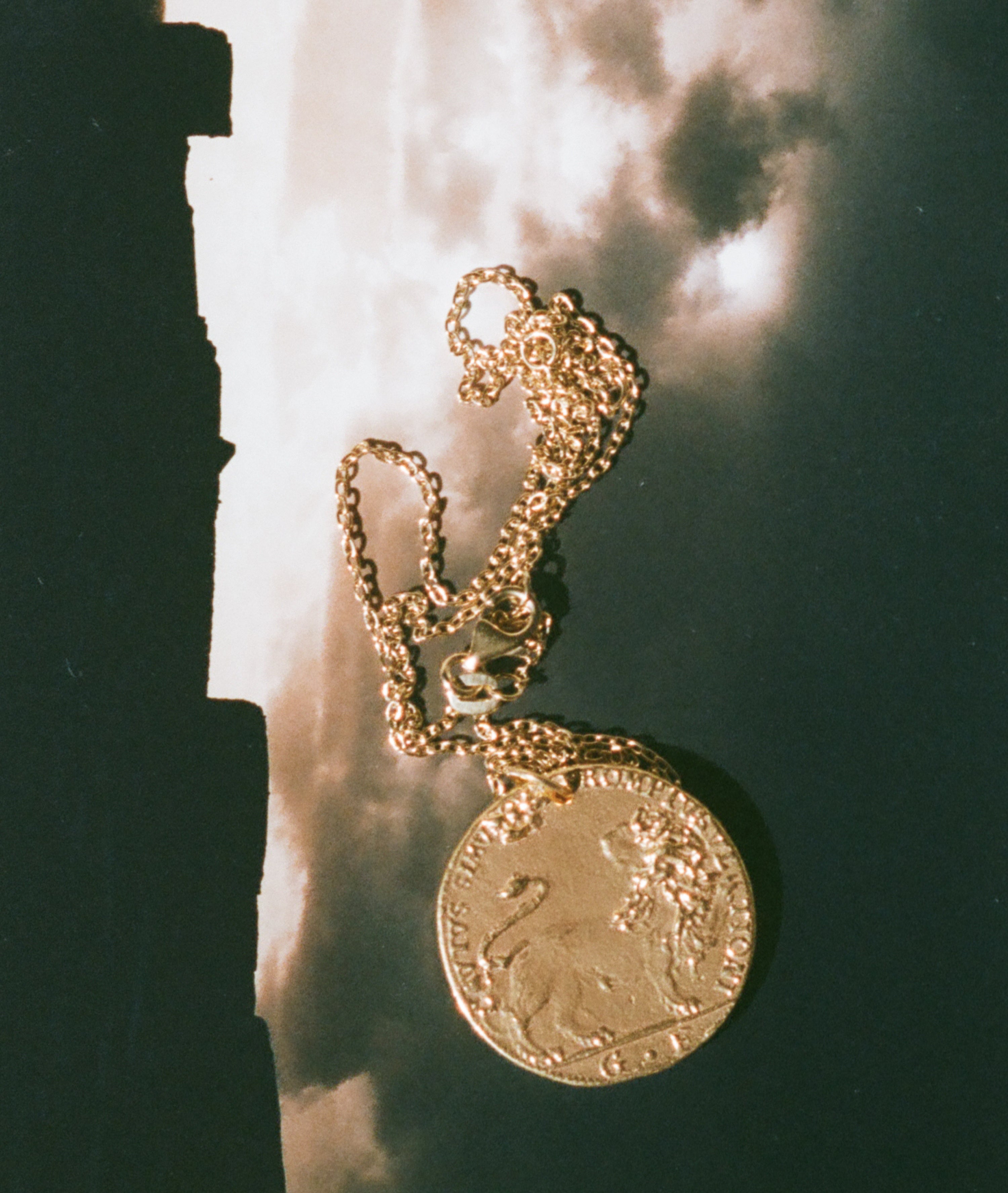 Alighieri Il Leone Medallion collier or massif 9ct
