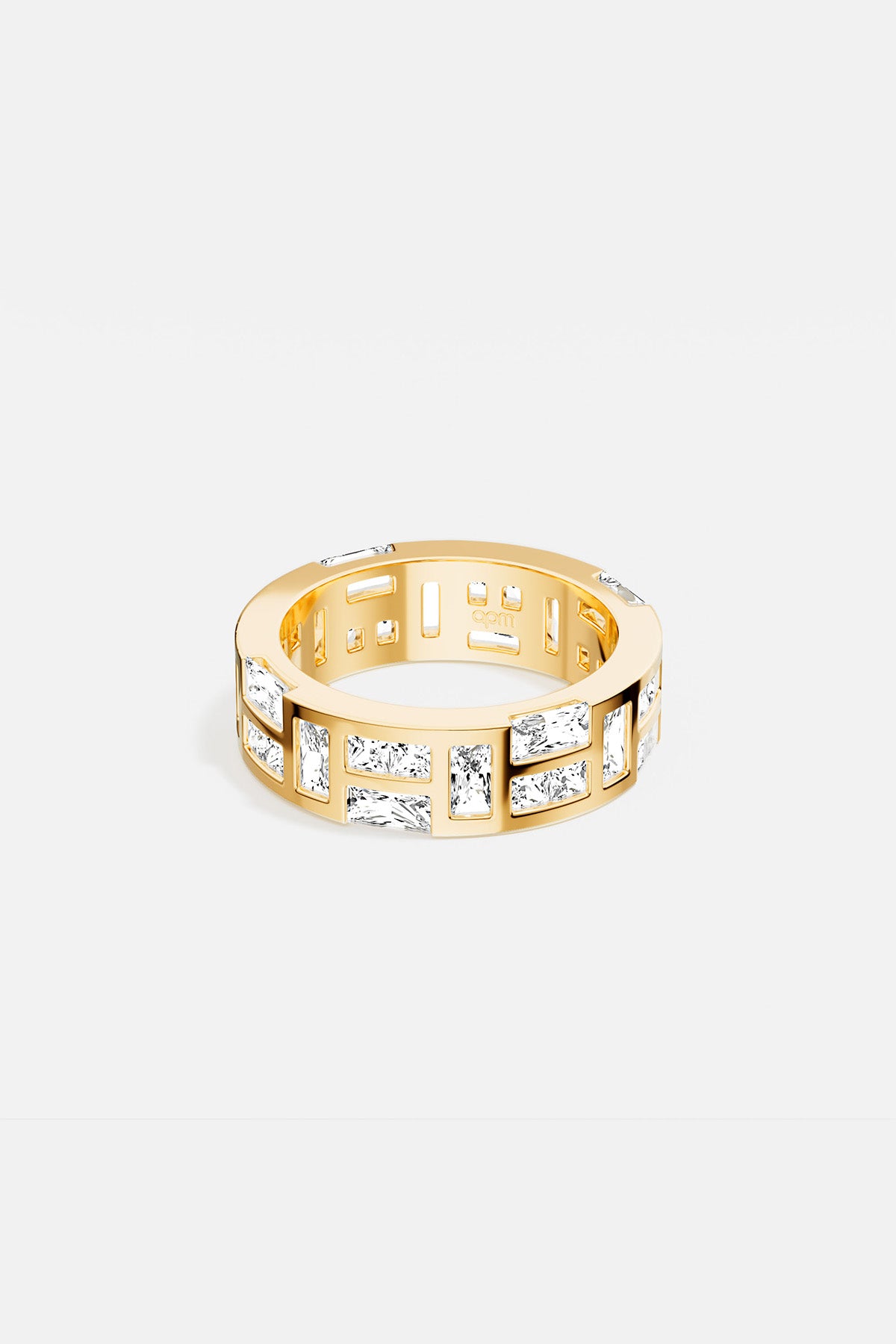 APM Monaco Festival Ice bague zircon blanc dorée 52