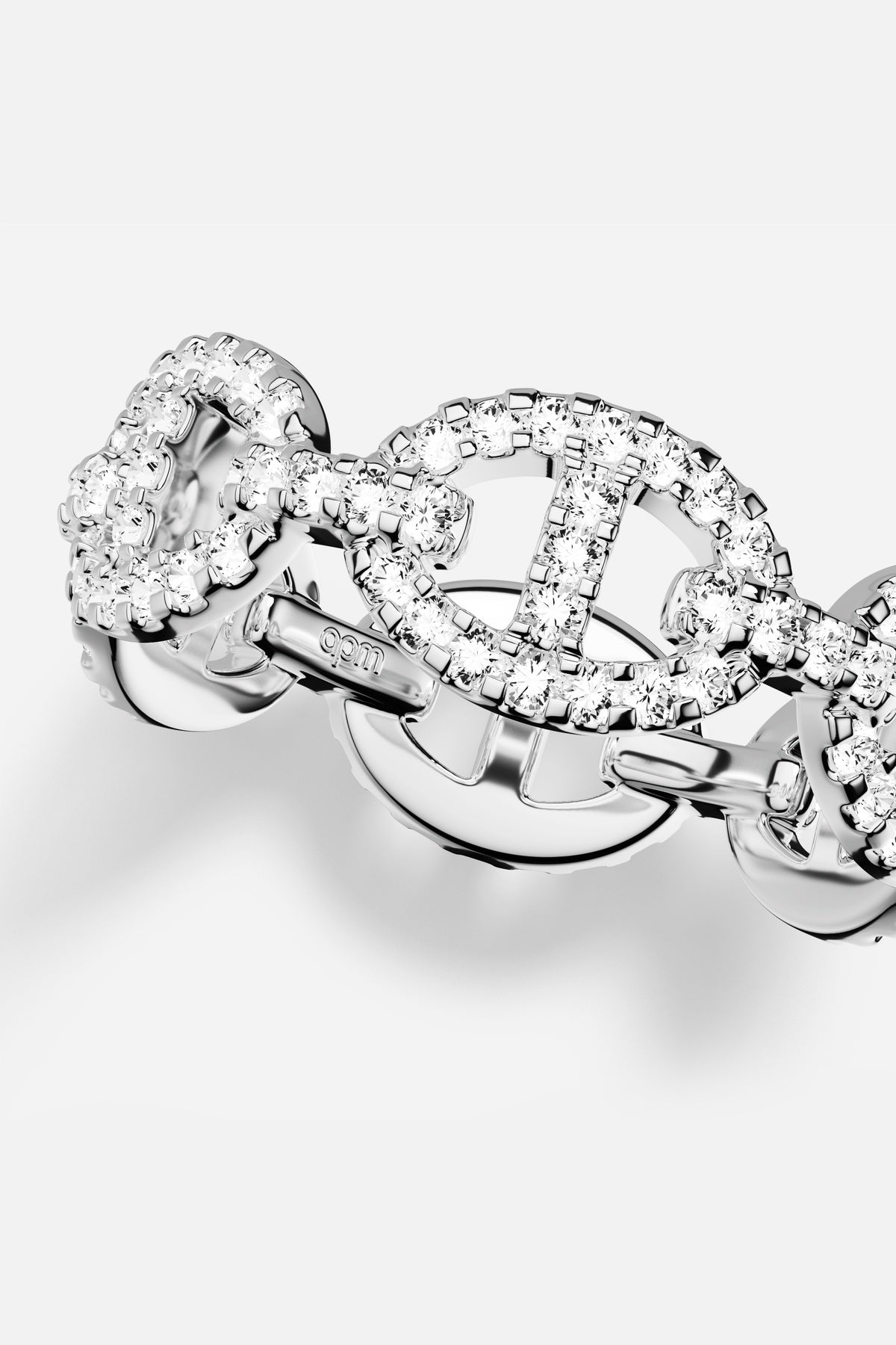 APM Monaco Yacht Club Marine bague maille argentée