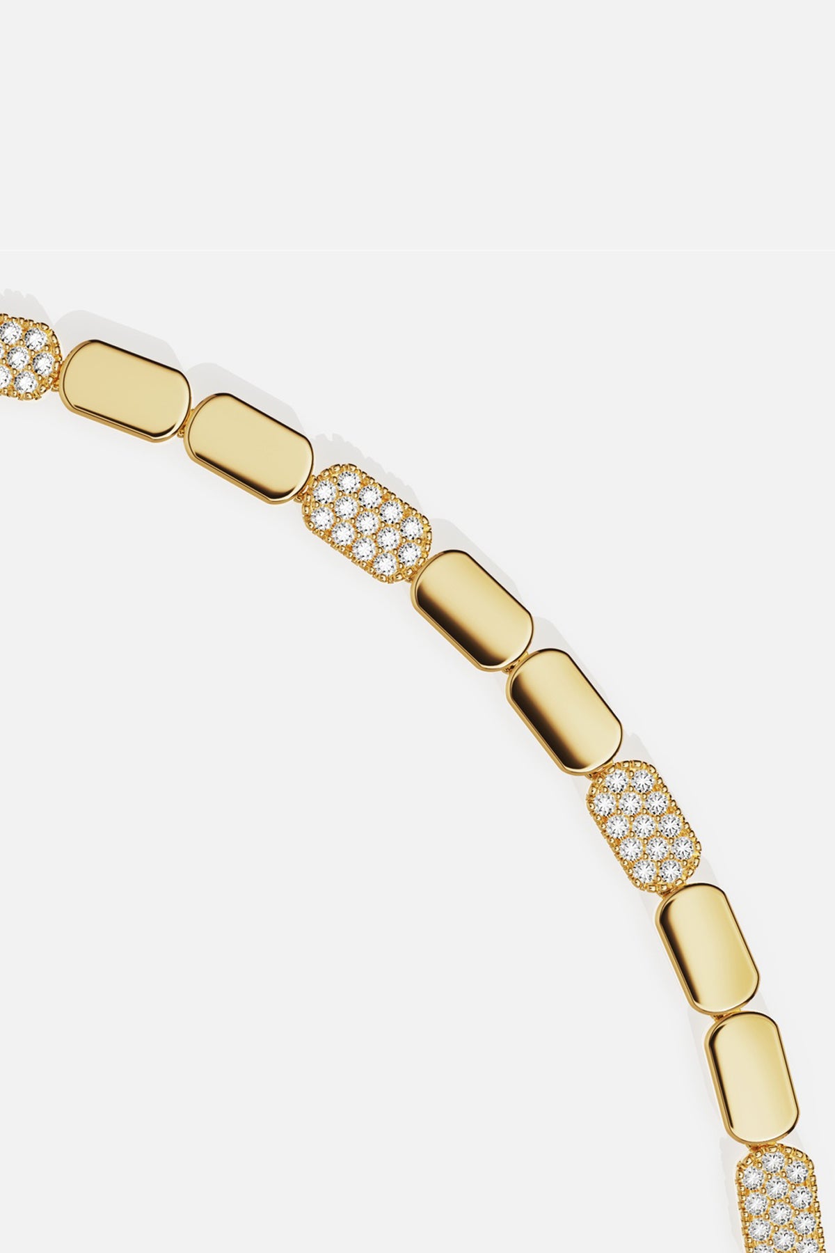 APM Monaco Yacht Club Pavage collier or jaune pavé