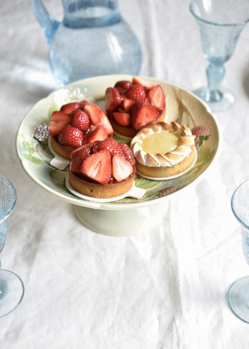 Aimée Aimer Compotier framboises plat céladon 22 cm unique