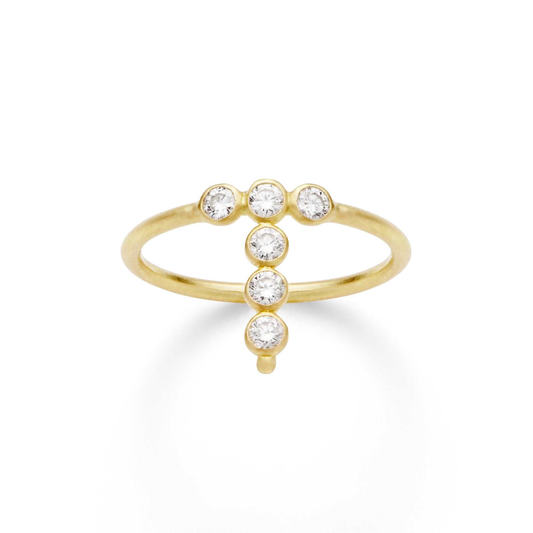 Aimée Aimer AA bague or jaune diamants taille 52