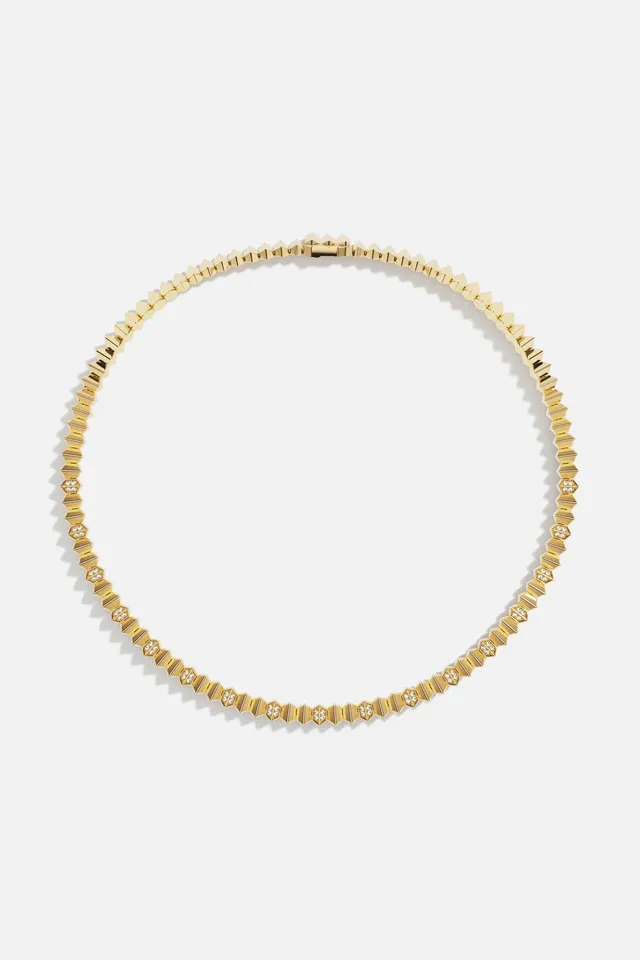 APM Monaco Yacht Club Up and Down collier or jaune L 42 cm