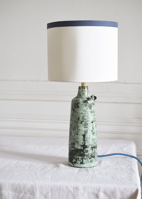Aimée Aimer Luminaires Lampe Turquoise Blin céramique 41 cm