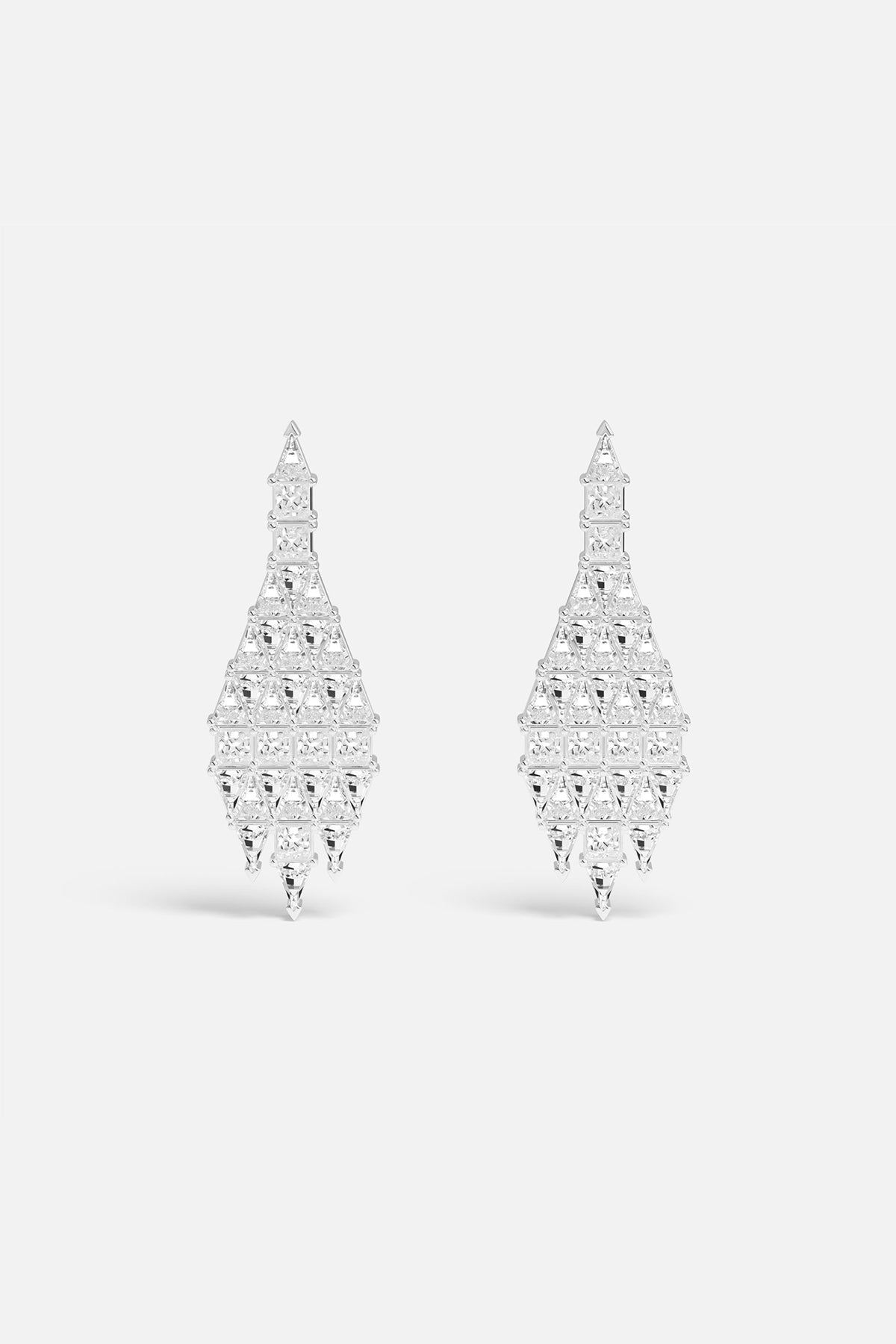 APM Monaco Festival Art Déco boucles blanches zircon