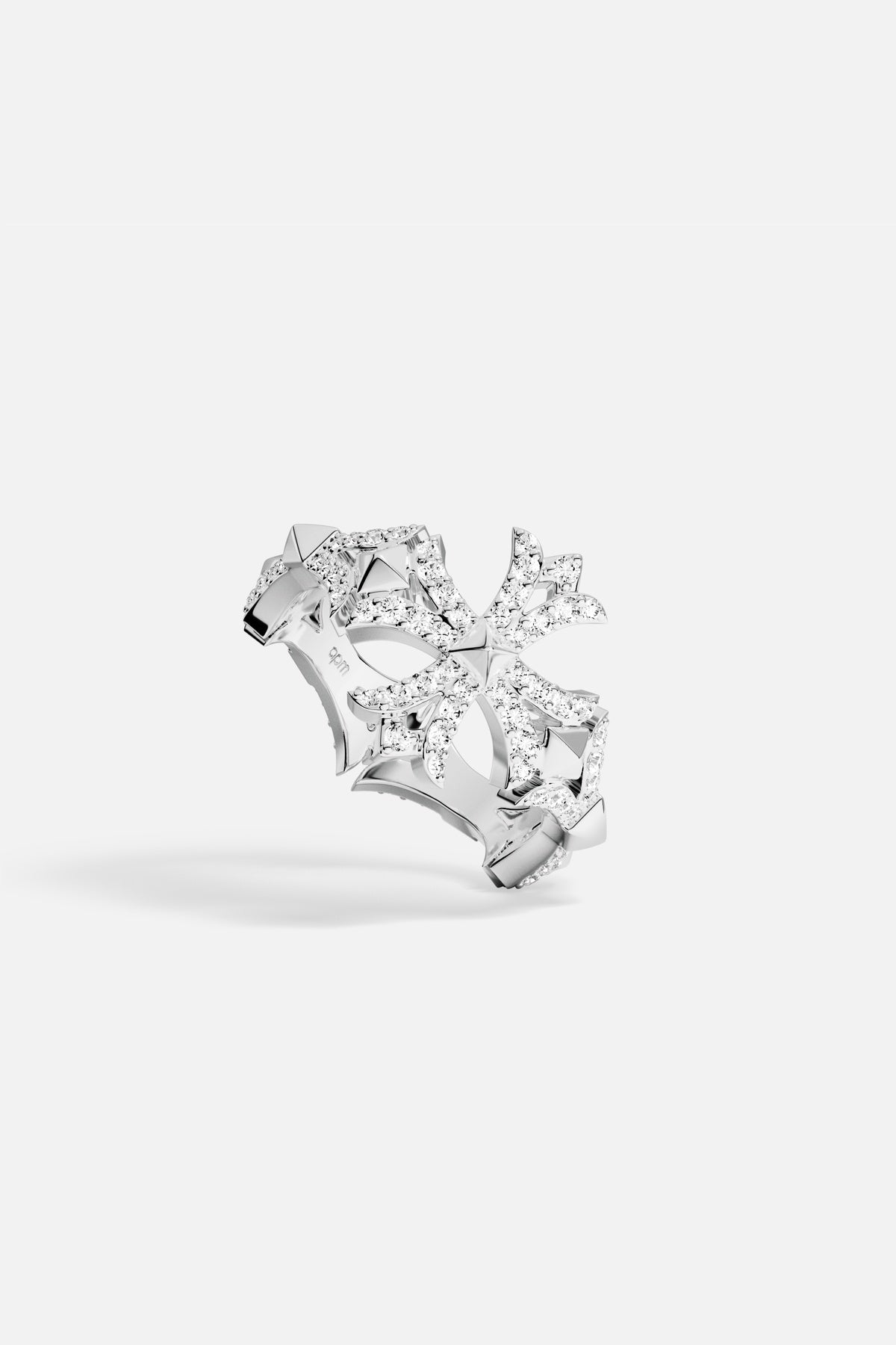 APM Monaco Yacht Club Rock bague croix rhodiée taille 50