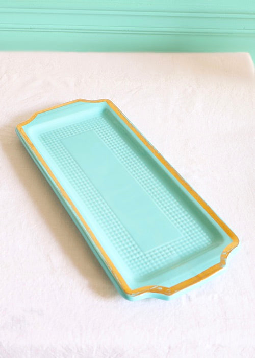 Aimée Aimer Art de la table Plat à Cake Turquoise 39 cm