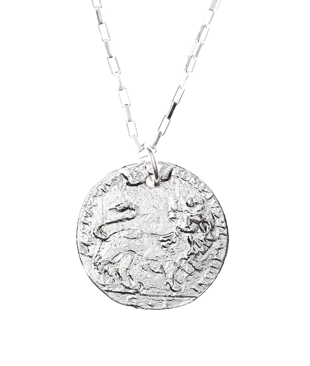 Alighieri Snow Lion Medallion collier argent sterling