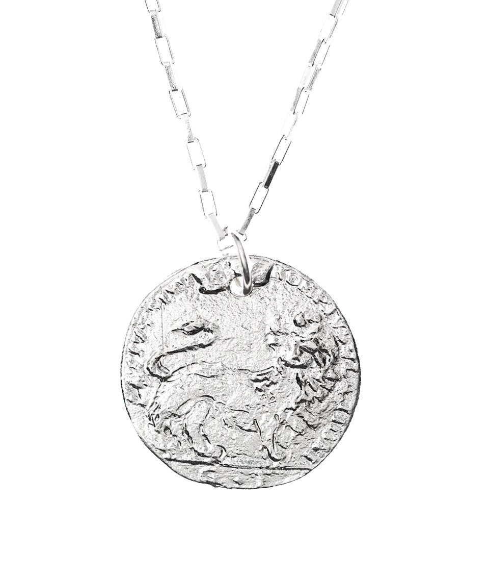 Alighieri Snow Lion Medallion collier argent sterling
