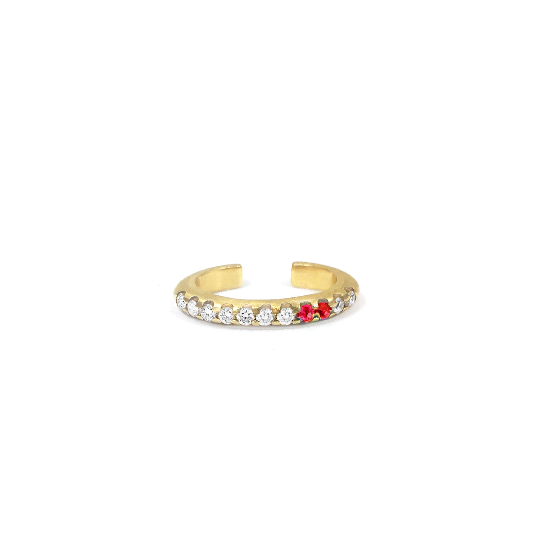 Aimée Aimer Spicy bague d'oreille or jaune rubis taille 1