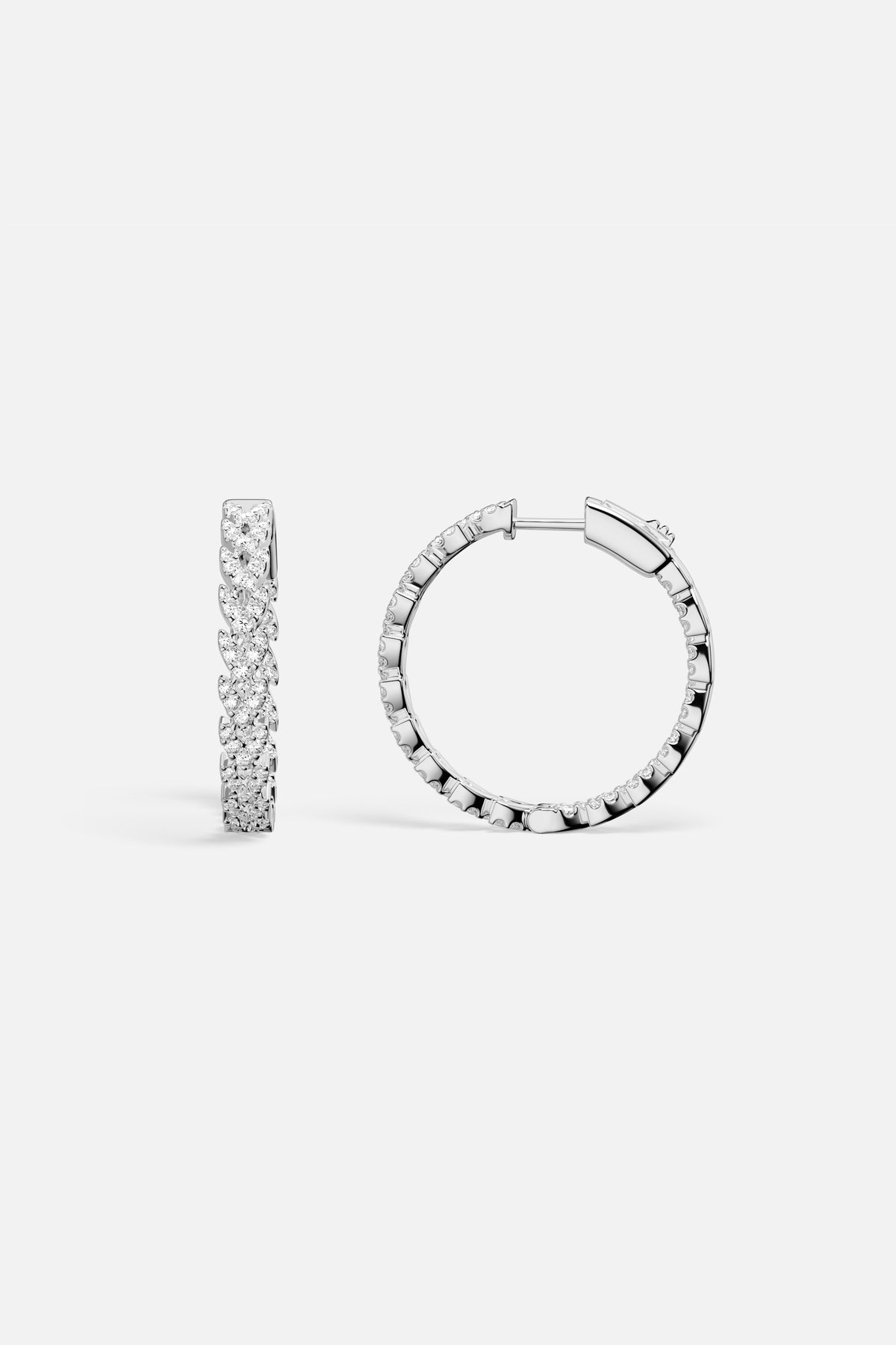 APM Monaco Automne Couture créoles hoops argentées