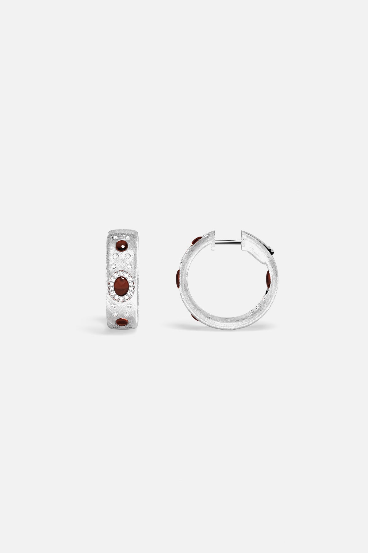 APM Monaco Automne Les Cabochons créoles bordeaux 21 mm