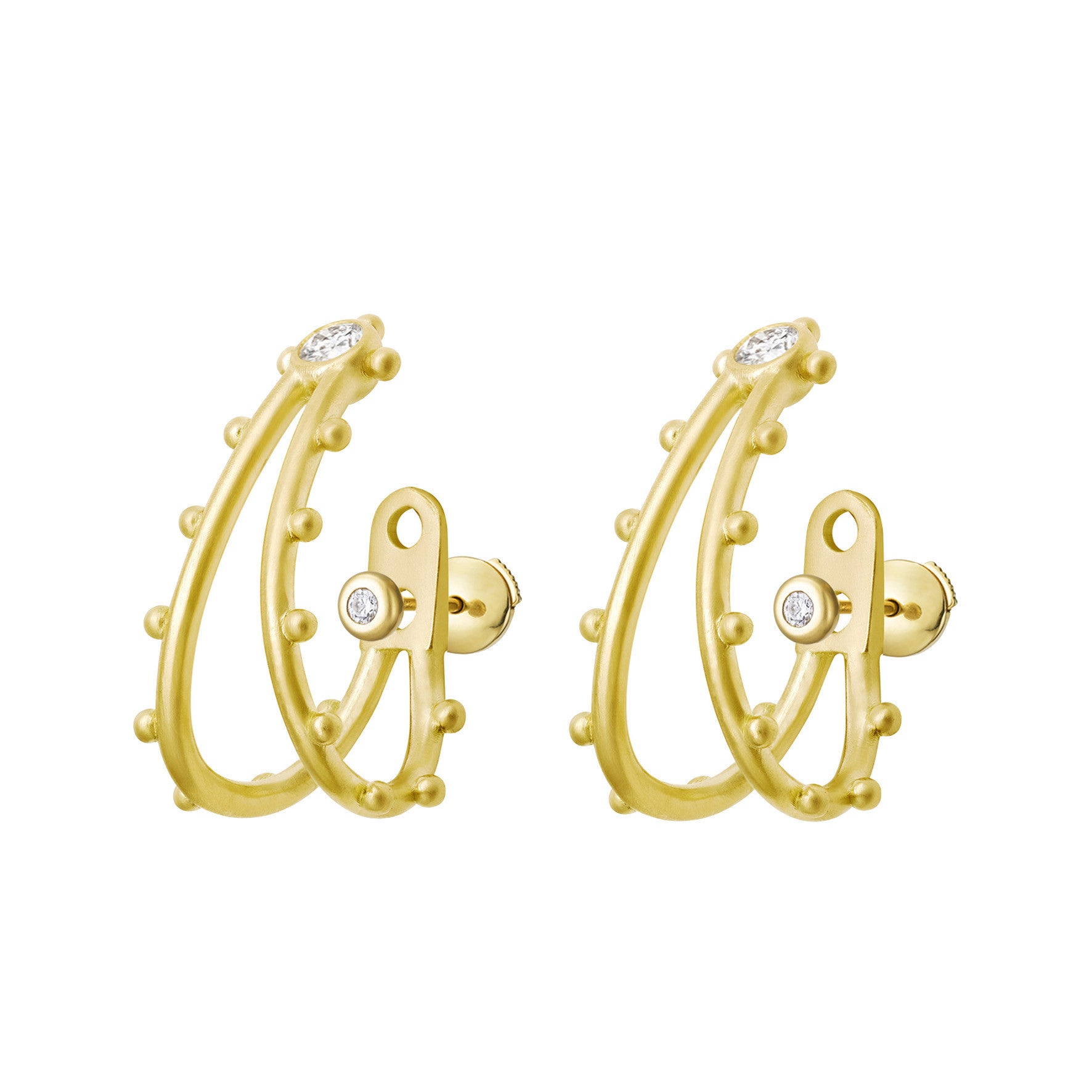 Aimée Aimer BubbleLiane boucle d'oreille or jaune diamant à l'unité