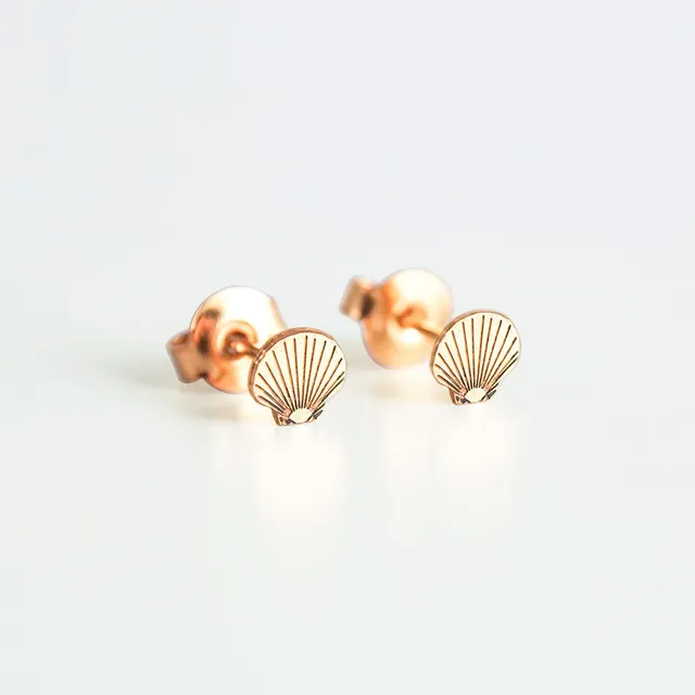 Adorabili Coquillage boucles d'oreilles plaqué or 1 micron