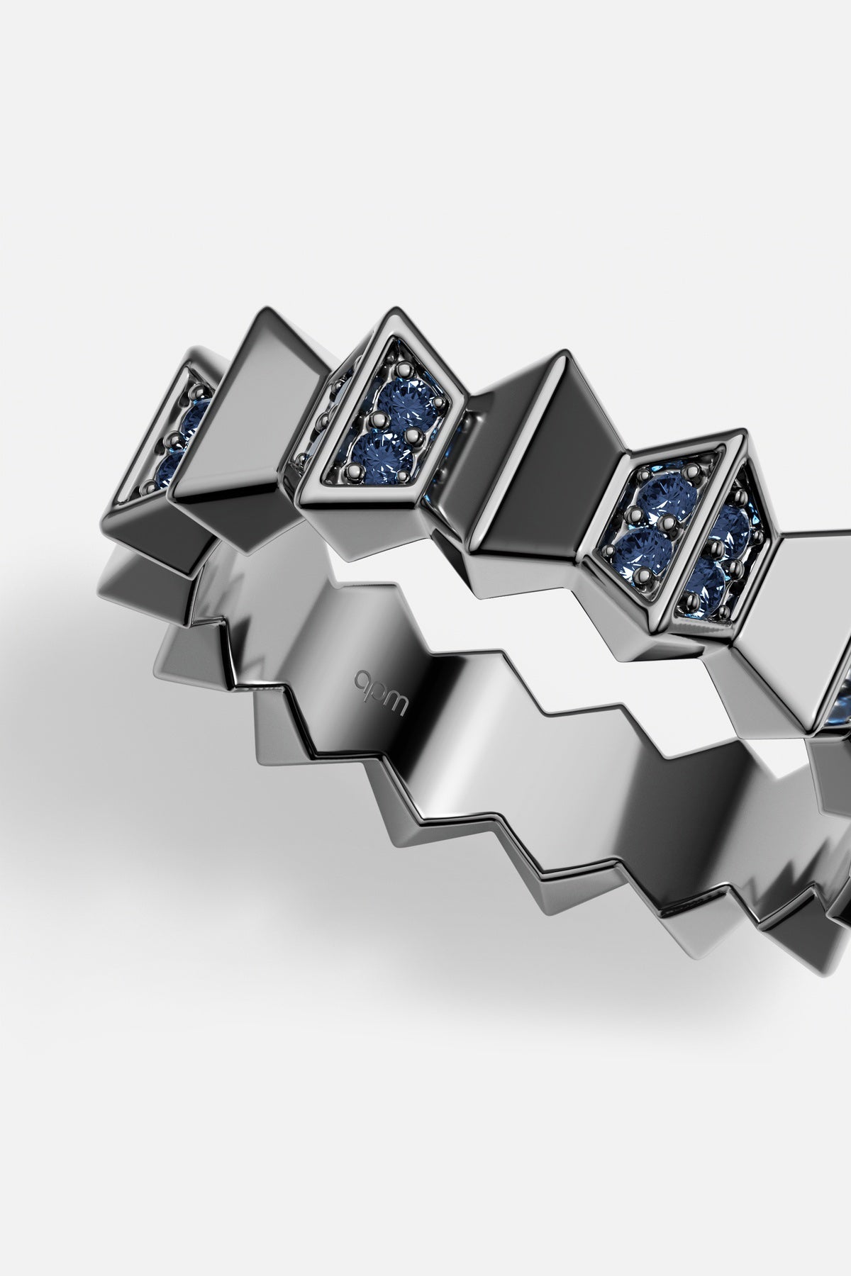 APM Monaco Yacht Club Up and Down Bague Bleue Taille 52