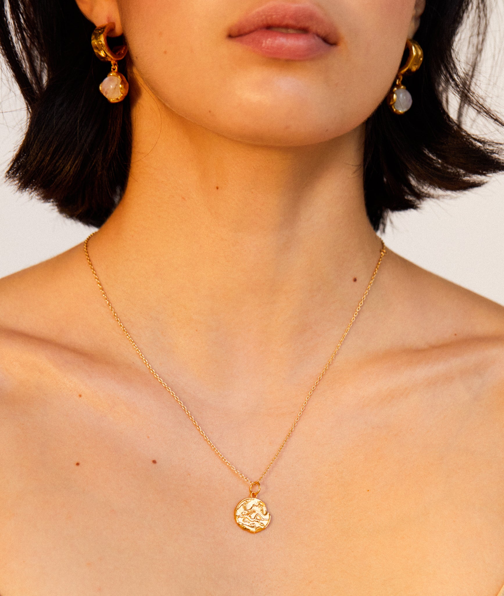 Alighieri Virgo Medallion collier plaqué or signe vierge